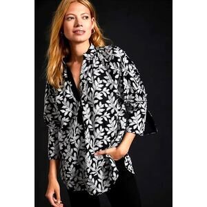 Anthropologie Oversized Tunic Top 100% Cotton S NWT